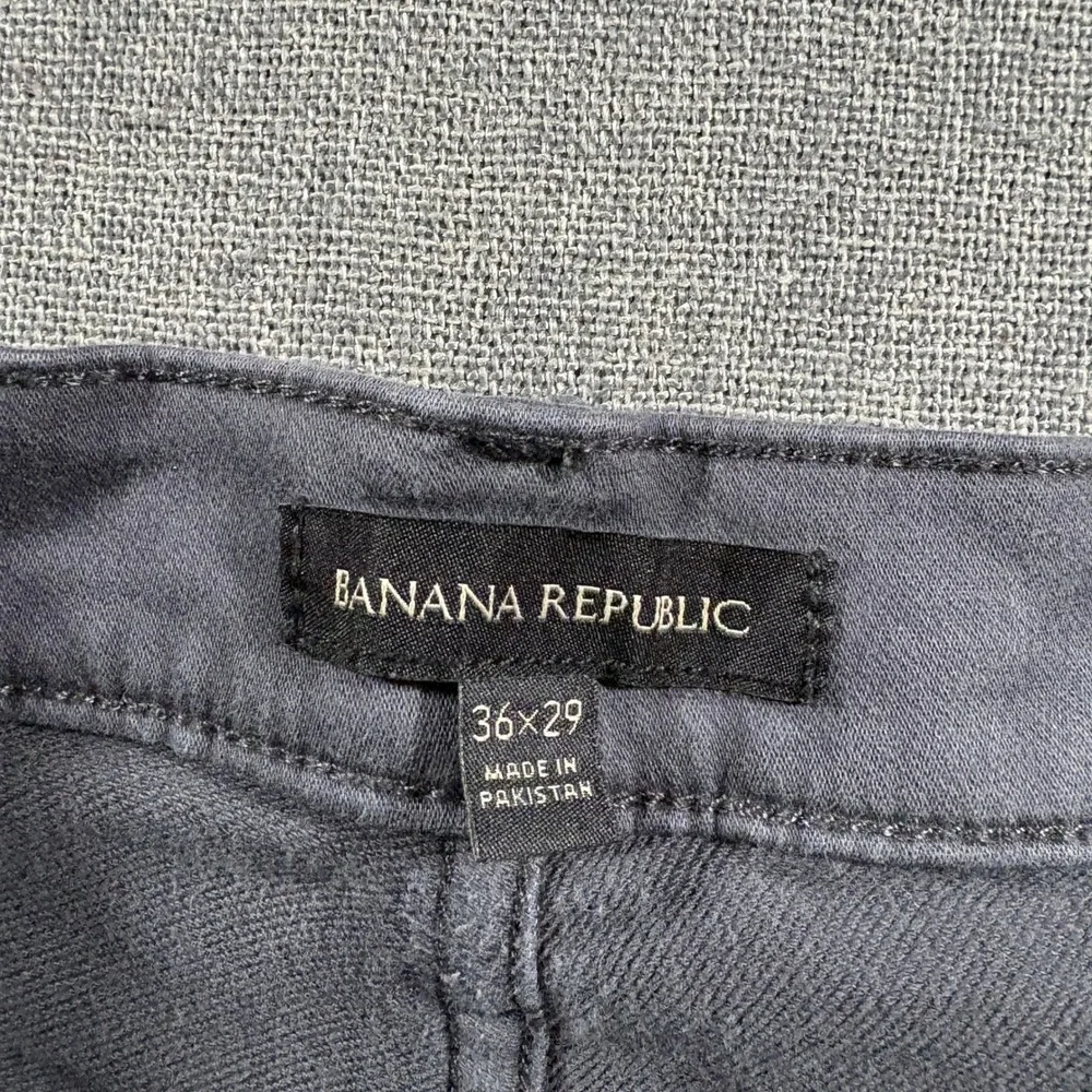 Banana Republic Chino Pants Mens 36x29 Dark Gray Stretch Cotton Casual‎